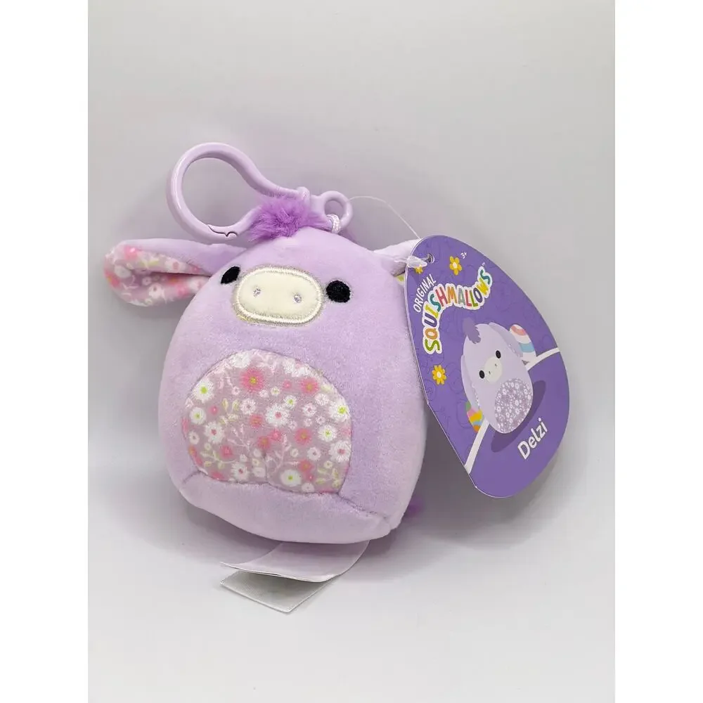 Delzi the Donkey Squishmallow Clip NWT